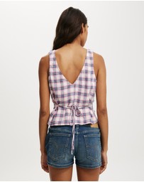 Cotton On - Haven Button Halter Top
