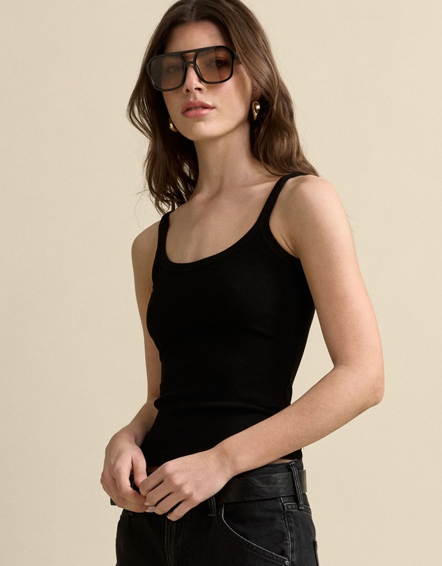 MVN - Ribbed Scoop Neck Tank