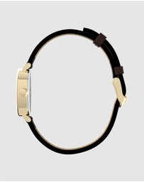 TIMEX - Women's Cavatina Gold-tone Case with Brown Strap