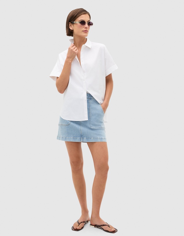Seed Heritage - Denim A-Line Pocket Mini Skirt