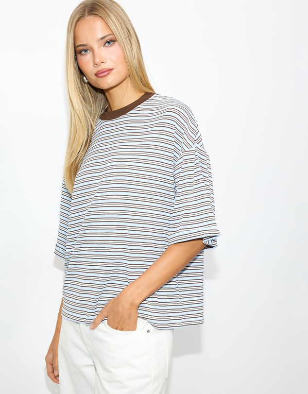 Dazie - Serve Stripe T-Shirt