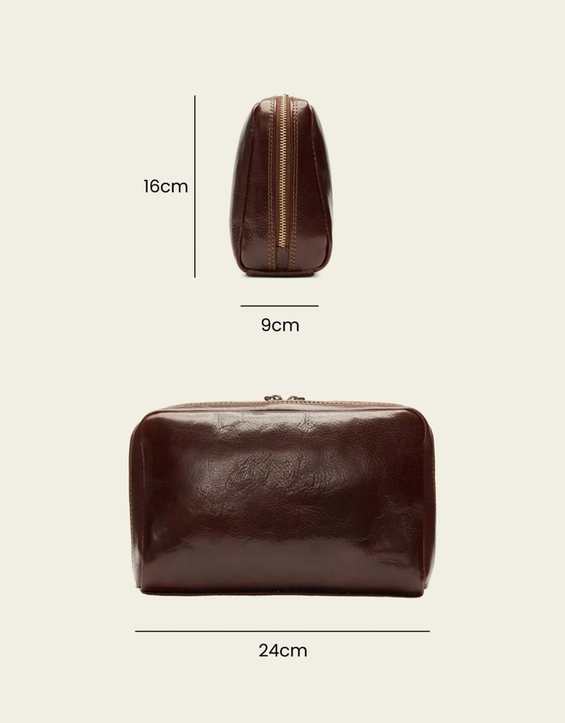 Republic of Florence - Primo Brown Toiletry Bag