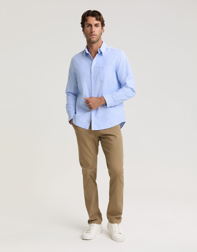 Sportscraft - Oxford Long Sleeve Stripe Shirt