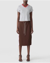 Bassike - Pique Stripe Detail Skirt