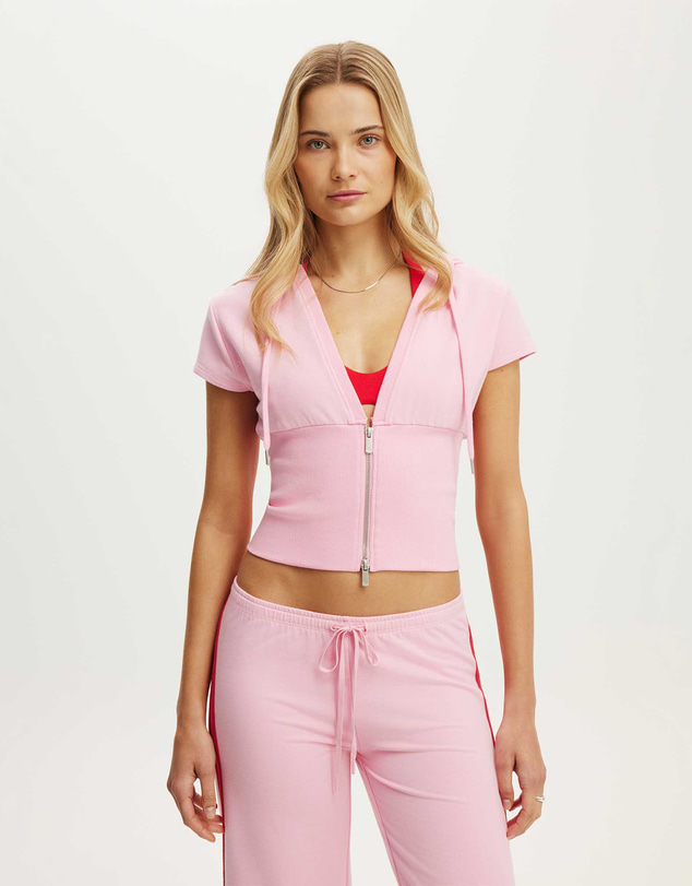 Cotton On Body Active - Sculpt Fleece Cap Sleeve Zip Through