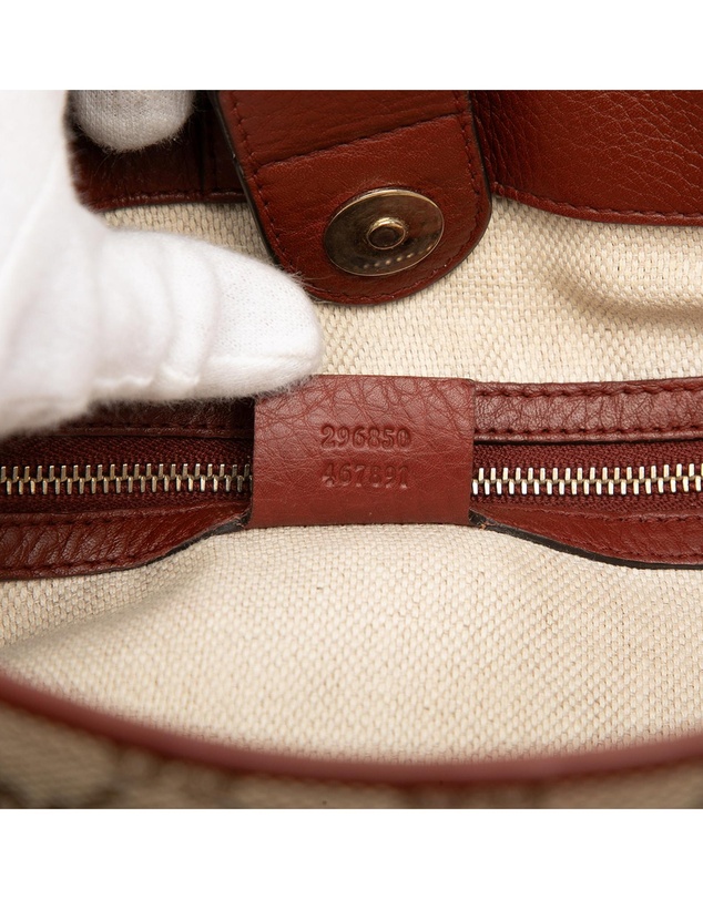 Gucci - Pre-Loved Medium GG Canvas Web Dressage Tote