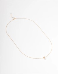 Lovisa - Gold Plated Sterling Silver Pearl Cubic Zirconia Necklace