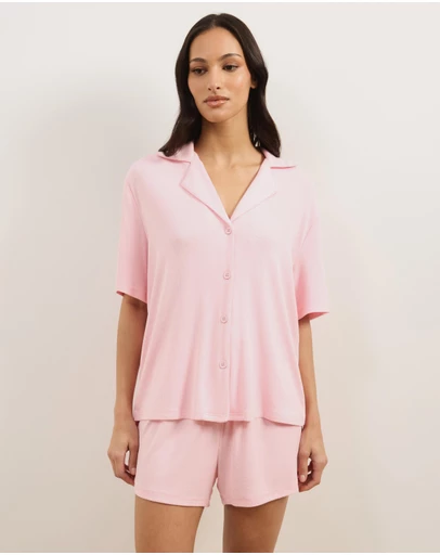 Atmos&Here - Darcey Soft Ribbed Short Sleeve Pyjama Set
