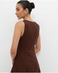 Calli - Heeley Cotton Linen Blend Midi Dress
