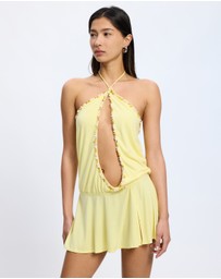Jaded London - Cut Out Bead Trim Draped Dress