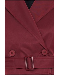 Petal & Pup - Izzi Crop Trench Jacket - Burgundy