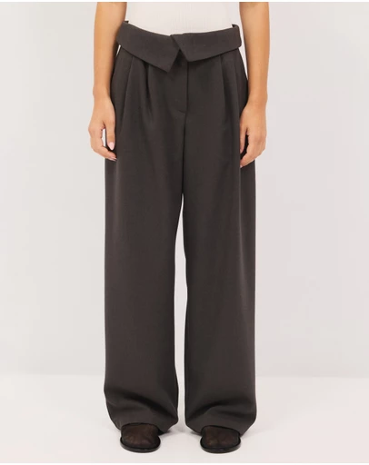 Calli - Tate Fold Over Waist Suit Pants