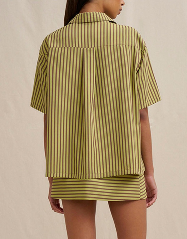 BY JOHNNY. - Pear Stripe Shirt