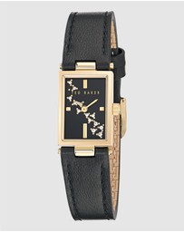 Ted Baker - Lileey Gold-Tone Black Leather Watch