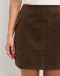 The Fated - Corina Suede Mini Skirt