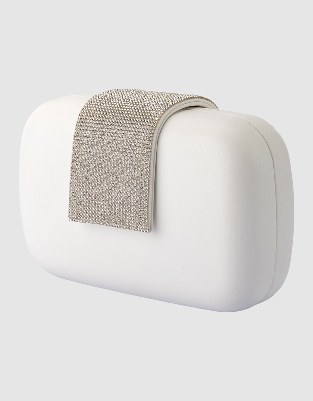 Olga Berg - Selene Crystal Tab Clutch
