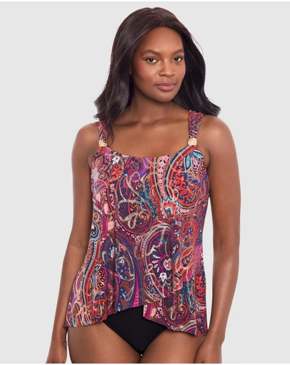 Miraclesuit Swimwear  - Dynasty Dazzle Underwired Draped Tankini Top