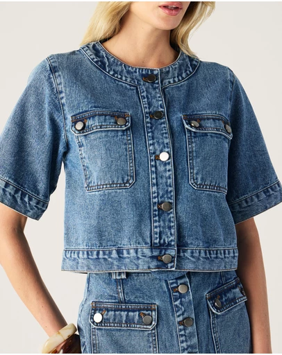 MOS The Label - Aveline Denim Top