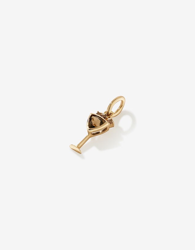 Michael Hill - Smokey Quartz Espresso Martini Cocktail Pendant in 18 Karat Gold Vermeil