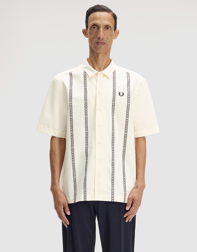 Fred Perry - Placement Print Revere Collar Shirt