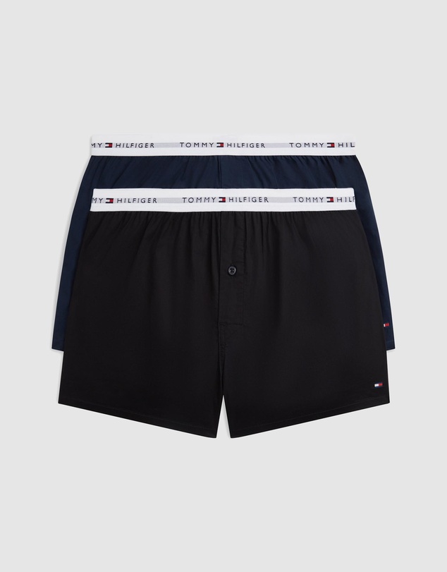 Tommy Hilfiger - 2-Pack Signature Logo Poplin Boxer Shorts