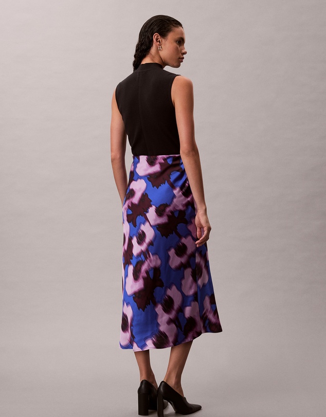 Calvin Klein - Printed Midi Slip Skirt