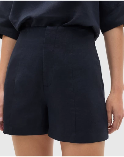 Seed Heritage - Core Linen High Rise Short