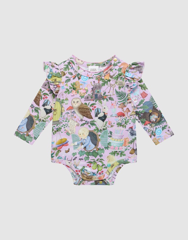 Fleur Harris - 'Faraway Friends' Kindness Bodysuit in Lilac