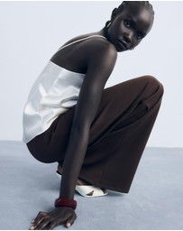 M.N.G - Straight-Fit Trousers With Elastic Waist