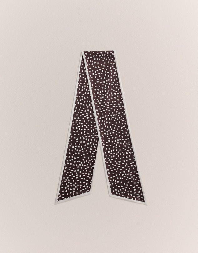 Trenery - Elorie Silk Twill Scarf in Coffee