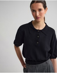 Oxford - Rose Polo Knitted Top