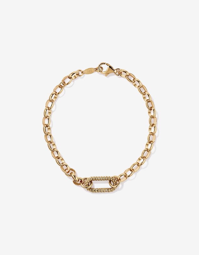 Michael Hill - Twisted Paperclip Pendant Connector in 10k Yellow Gold