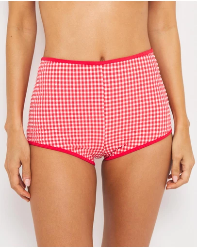 AERE - Sienna Gingham Swim Shorts