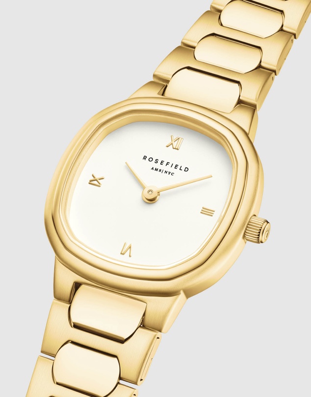Rosefield - Gaia XS Creme Gold-Tone Bracelet Watch