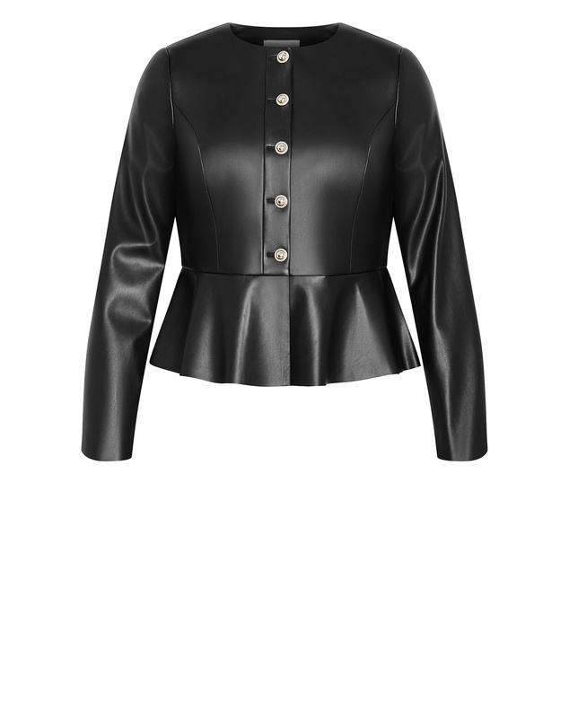 City Chic - Renee Faux Leather Jacket