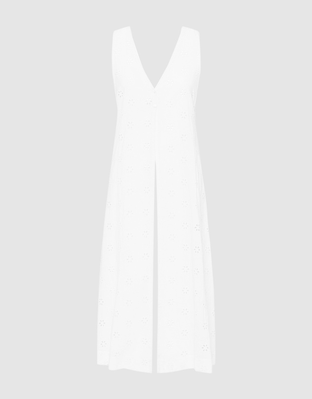 Polo Ralph Lauren - Cotton Eyelet Open Side Midi Beach Dress Cover-Up