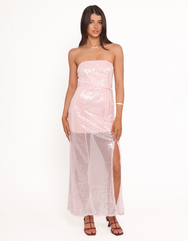 Petal & Pup - Liliane Maxi Dress - Pink Sequin