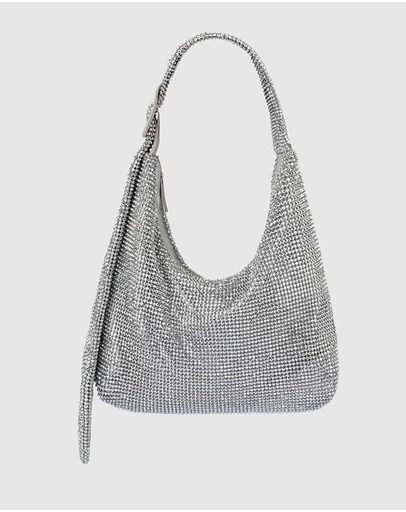 Olga Berg - Calypso Crystal Mesh Bag
