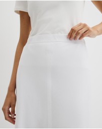 Country Road - Organically Grown Linen Pull On Midi Skirt