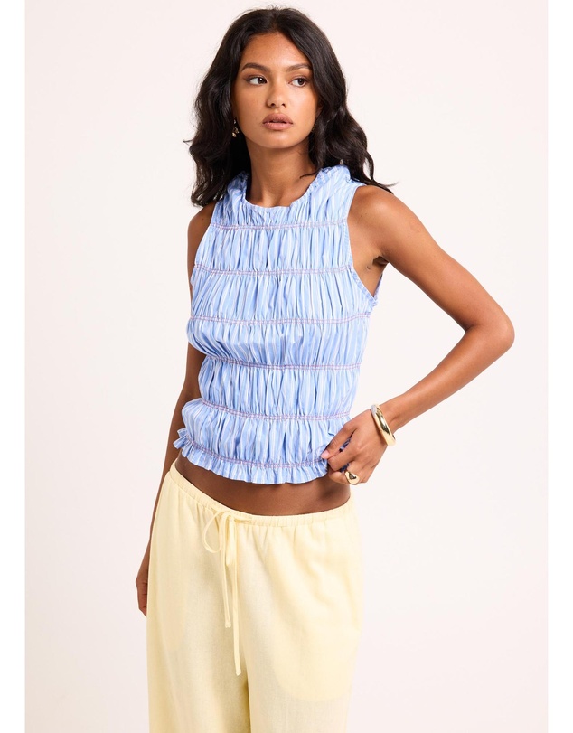 Subtitled - Brooke Contrast Shirred Top