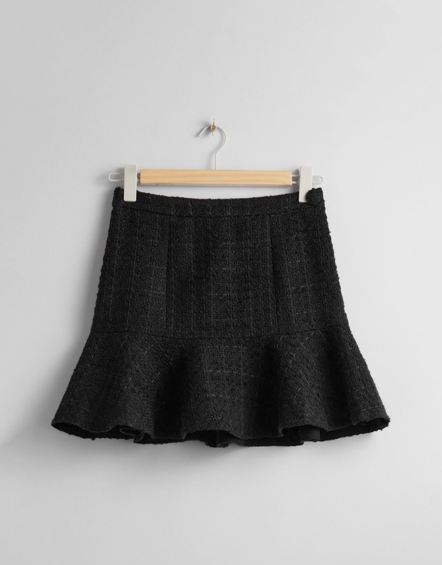 & Other Stories - Ruffled Tweed Mini Skirt