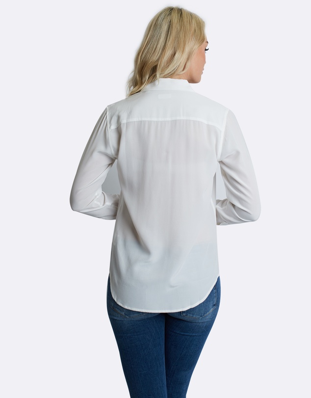 The Fable - True White Silk Shirt