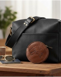Jacaru - Jacaru 5530 Coin Purse with Australia Map, Kangaroo Leather