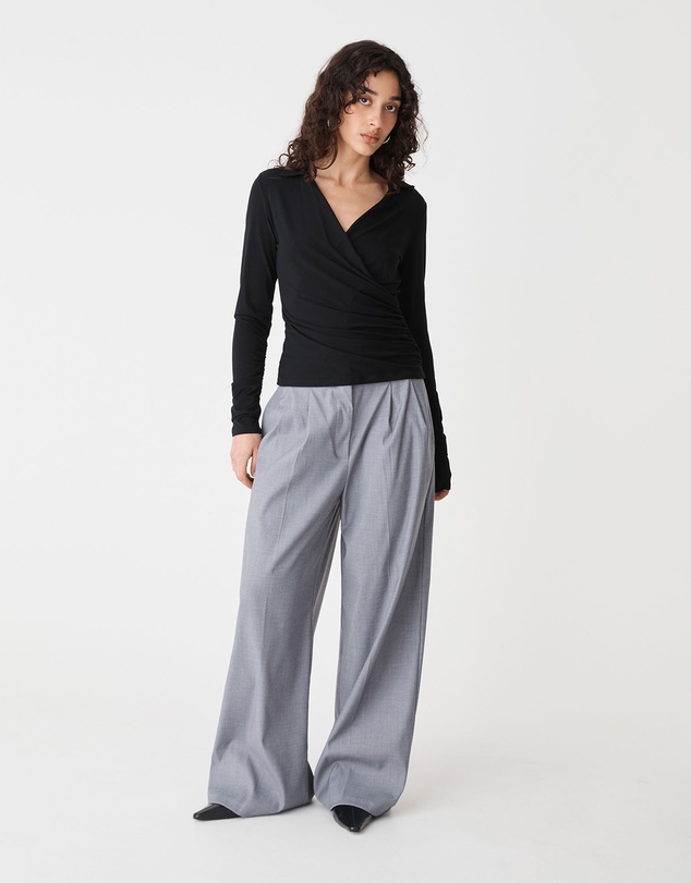 Forcast - Solene Bamboo Wrap Top