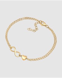 Elli Jewelry - Bracelet Heart Infinity 925 Sterling Silver Gold-Plated