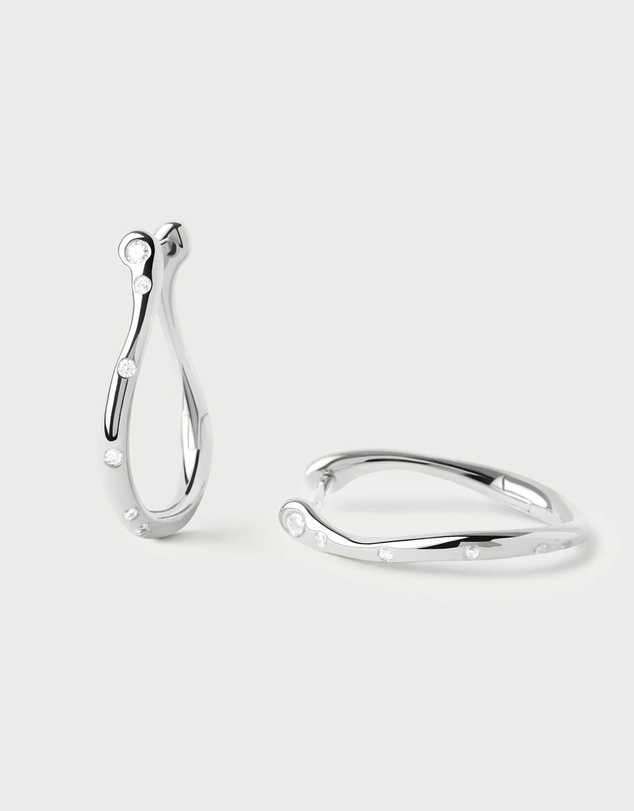 PDPAOLA - Air Mini Silver Hoop Earrings