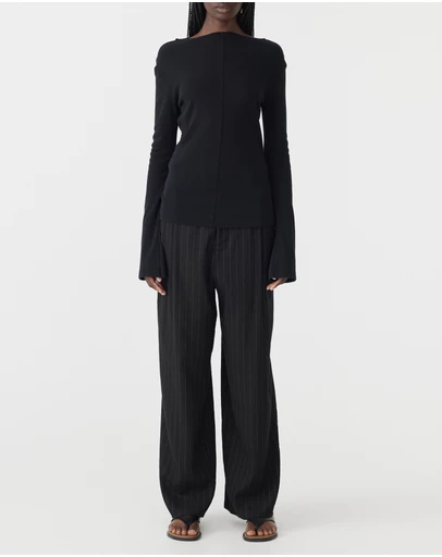 Bassike - Front Seam Rib Long Sleeve T-Shirt