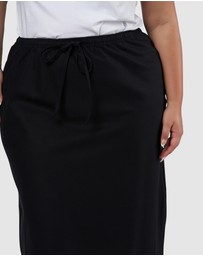 Something 4 Olivia - Olsen Linen Midi Skirt