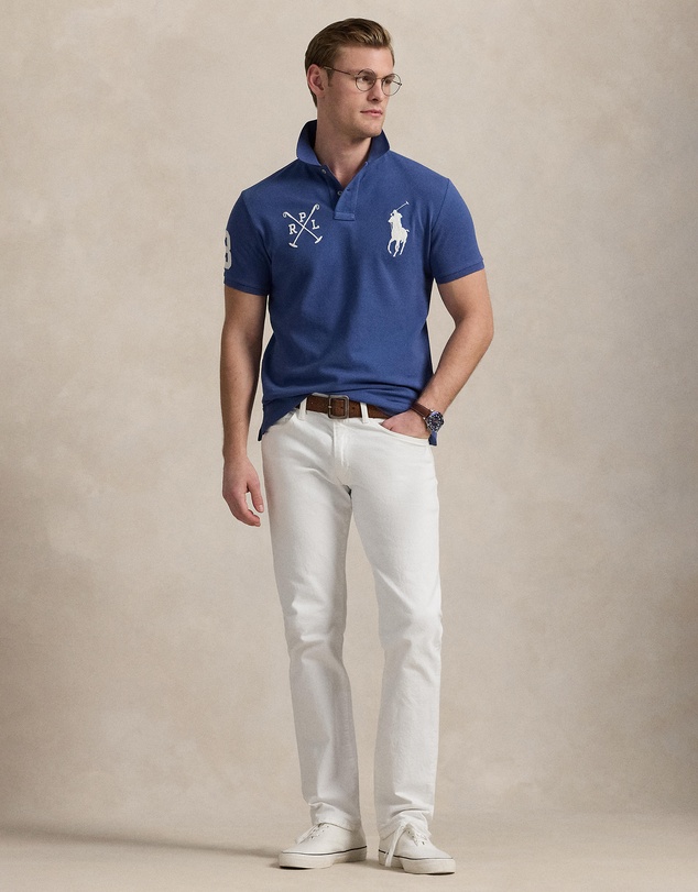 Polo Ralph Lauren - Custom Slim Fit Big Pony Mesh Polo Shirt