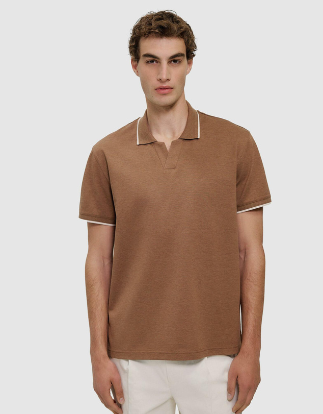 Trenery - Mercerised Cotton Pique Marle Polo